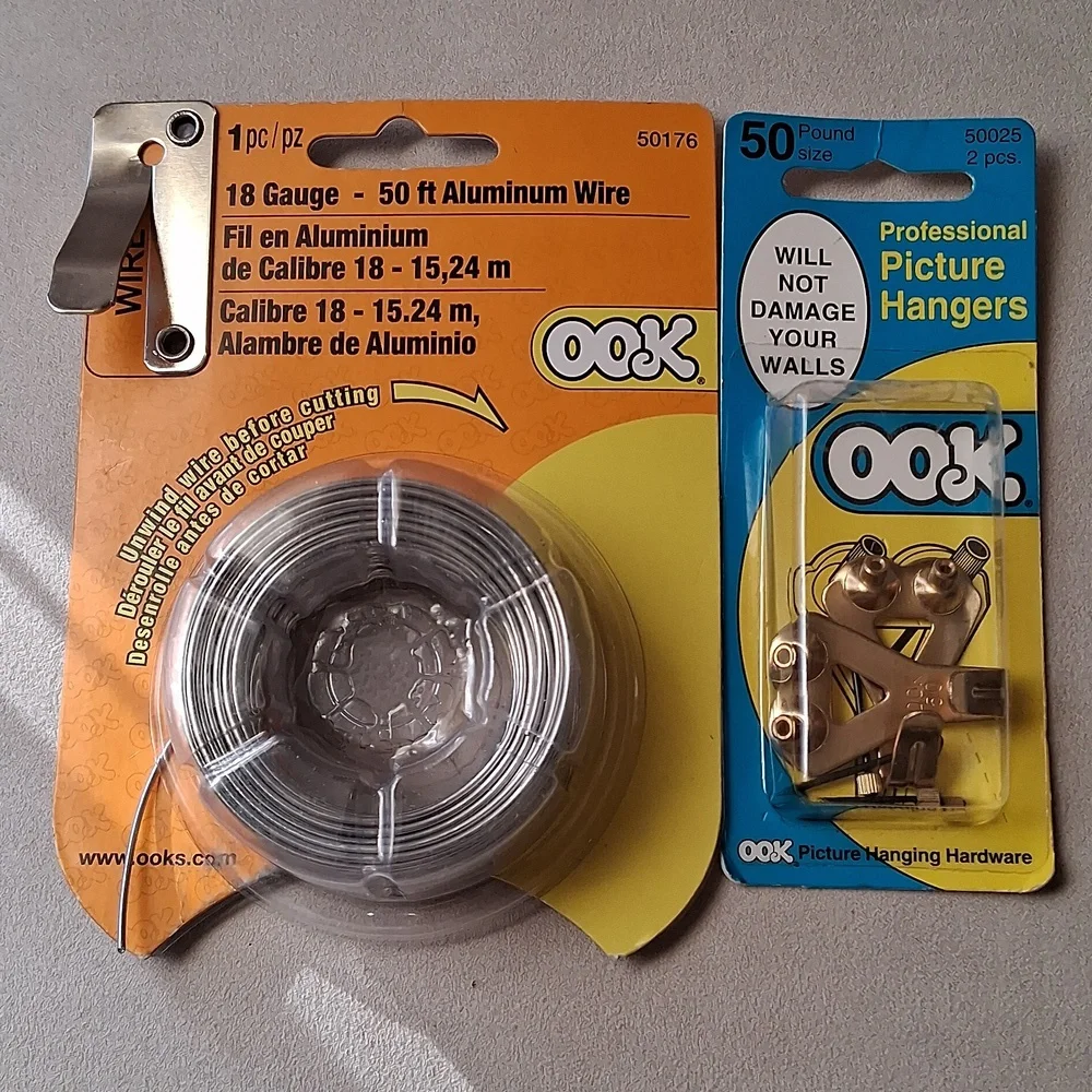 Picture Hangers and Aluminum Wire Bundle